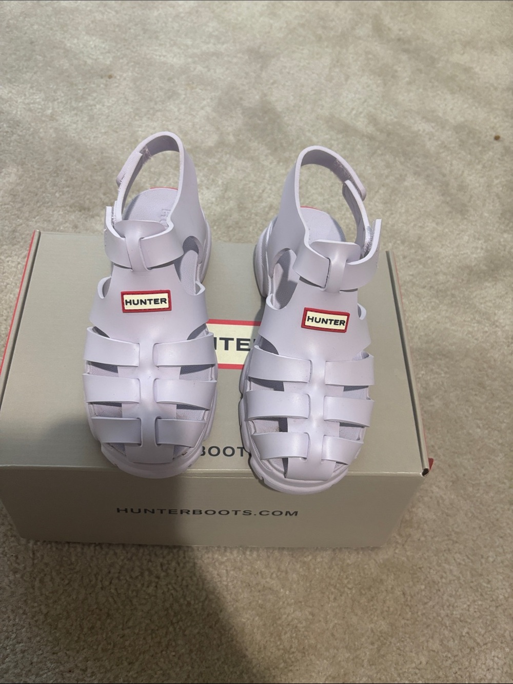 Hunter Kids Light Pink Jelly Fisherman Sandals